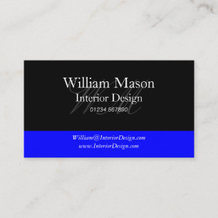 Zwart-donkerblauw professioneel Visitekaartje