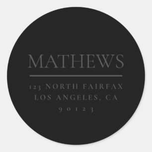 Zwart-donkergrijs Ronde Sticker