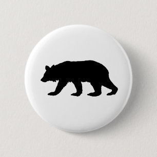 Zwart draag Silhouet Ronde Button 5,7 Cm