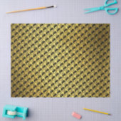 Zwart Dragon gouden ader tissuepapier klein (Craft)