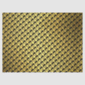 Zwart Dragon gouden ader tissuepapier klein (Voorkant)