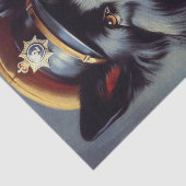  zwart duits herder schilderij tissuepapier (Detail)