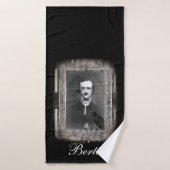Zwart, Edgar Allan Poe gepersonaliseerd gezelschap Badhanddoek (Badhanddoek)
