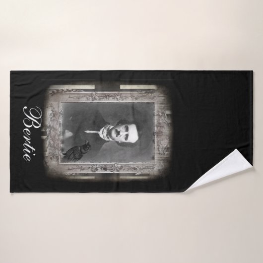 Zwart, Edgar Allan Poe gepersonaliseerd gezelschap Badhanddoek (Badhanddoek)