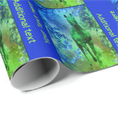 Zwart Eenhoorn Paard Fantasy Kunst Gepersonaliseer Cadeaupapier (Rol Hoek)