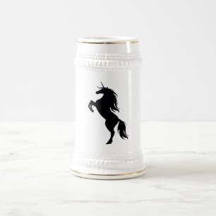 Zwart Eenhoorn Silhouet Stein Bierpul