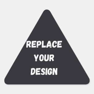 Zwart eenvoudig ontwerp op maat Foto of tekst toev Driehoek Sticker