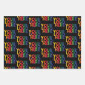 Zwart Eenvoudig Zakelijk Logo Inpakpapier Vel (Voorkant)