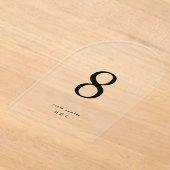 Zwart Eenvoudige Moderne Trouwacryl Tafelnummers Acryl Uitnodigingen (Laagn)