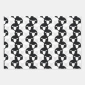 Zwart Eid Adha Mubarak Kaaba Schaap Patroon Inpakpapier Vel (Voorkant 3)