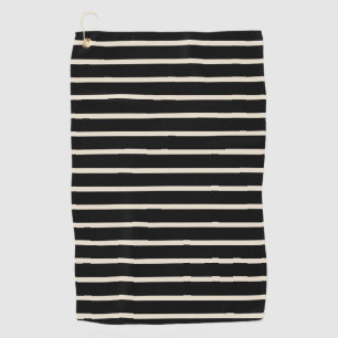 Zwart/eiwit Golfhanddoek