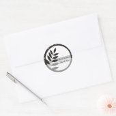 Zwart Elegance Bruiloft Sticker (Envelop)