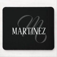 Zwart Elegant gepersonaliseerde achternaam | Naam