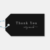 Zwart Elegant Minimalist Script Naam Gepersonalise Cadeaulabel (Achterkant Horizontaal)