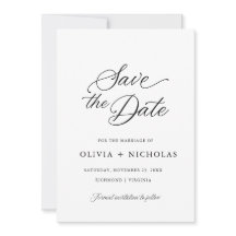 Zwart Elegant Modern Script Kalligrafie