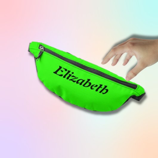 Zwart Elegant Naam | Neon Green Stijlvol Heuptasje