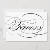 Zwart elegant script voor bruiloft kaart (Voorkant)