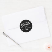 Zwart Elegant Script zelfgemaakt granola label (Envelop)