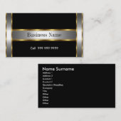 Zwart Elegant Visitekaartje (Voorkant / Achterkant)