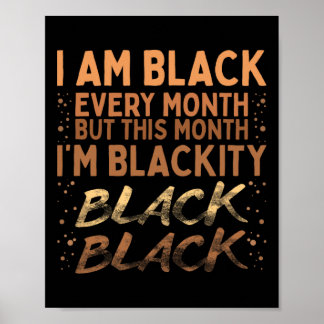 Zwart Elke Maand Zwart Geschiedenis BHM BLM Afrika Poster