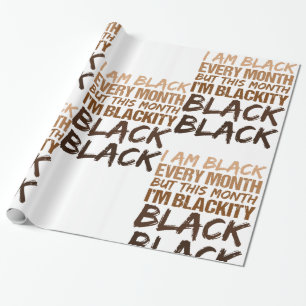 Zwart elke maand zwarte geschiedenis Afrikaan Cadeaupapier