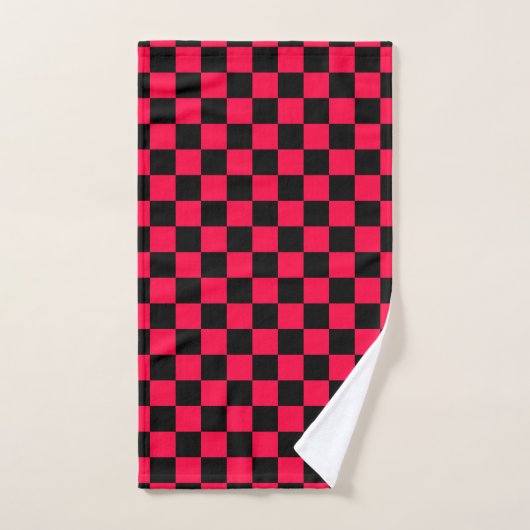 Zwart en Amerikaans Roos gebarsten patroon Bad Handdoek (Handdoek)