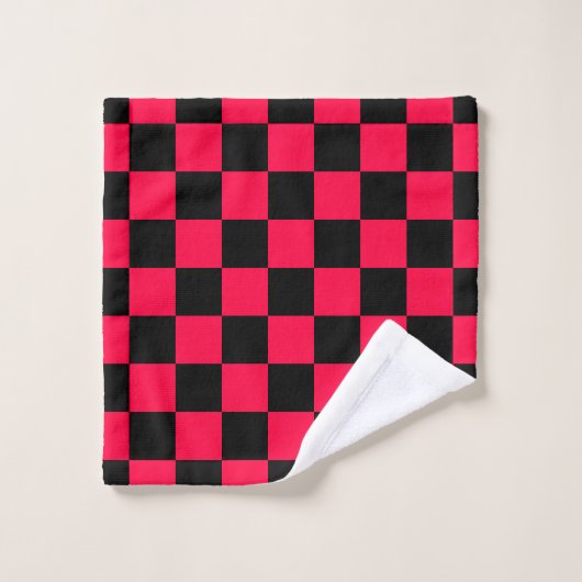 Zwart en Amerikaans Roos gebarsten patroon Bad Handdoek (Wasdoekje)
