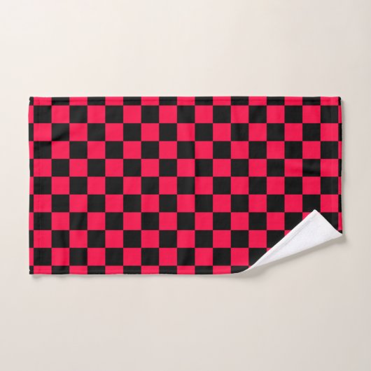 Zwart en Amerikaans Roos gebarsten patroon Bad Handdoek (Handdoek)