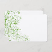 Zwart en Apple Green Love Bird Swirls RSVP (Voorkant / Achterkant)