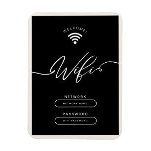 Zwart en Beige Minimalistische Eenvoudige Wifi Zon Magneet