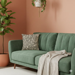 Zwart en beige modern gestreept kussen