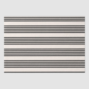 Zwart en beige vijf strips tissuepapier