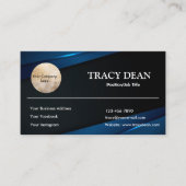 Zwart en blauw, aangepaste moderne Professional Visitekaartje (Voorkant)