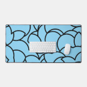 Zwart en blauw, Abstract Bureaumat (Keyboard & Muis)
