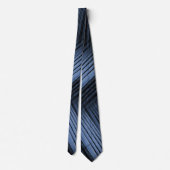 Zwart en blauw Abstract patroon Stropdas (Achterkant)