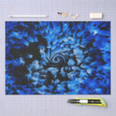 Zwart en blauw Abstract Tissuepapier (Craft)