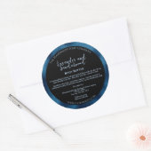 Zwart en Blauw Cosmetics Jar Label w Ingrediënten (Envelop)