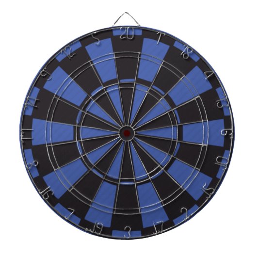 Zwart en Blauw Dart Board Dartbord (Voorkant)