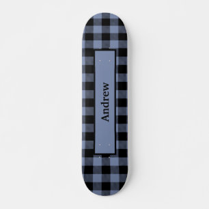 Zwart en blauw geruit, Buffalo Plaid, Houthakker Skateboard