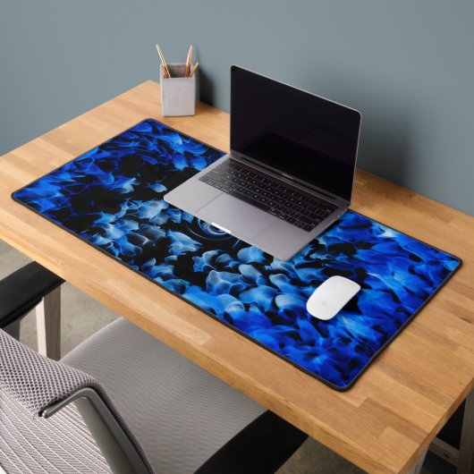 Zwart en Blauw Glas Abstract met Vortex Bureaumat (Kantoor 2)