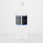 Zwart en Blauw Glitter Parfum Roller Flessenetiket Waterfles Etiket (Achterkant)
