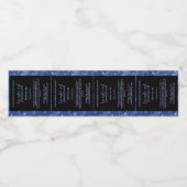 Zwart en Blauw Glitter Parfum Roller Flessenetiket Waterfles Etiket (Enkel label)