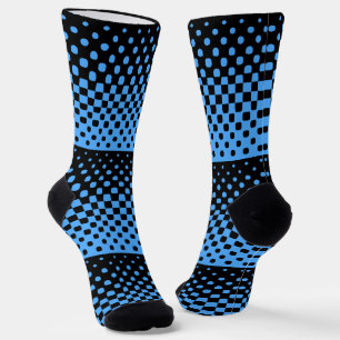 Zwart En Blauw Grafisch Verlopend Sokken