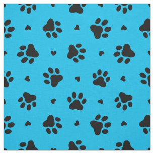 Zwart en blauw handschilderingspatroon stof