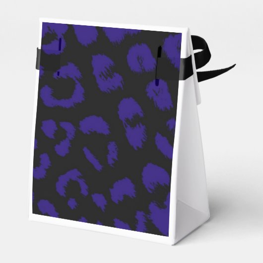 Zwart en blauw luipaard bedankdoosjes (Achterkant)