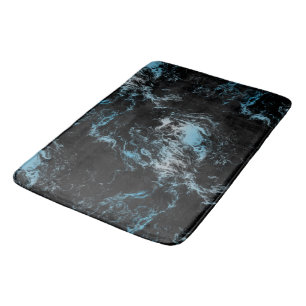 zwart en blauw Marmer abstract Badmat