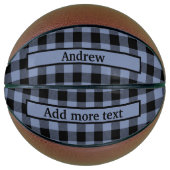 Zwart en blauw speldenstang, buffelstang, berenhef basketbal (Voorkant)