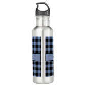 Zwart en blauw speldenstang, buffelstang, berenhef waterfles  (Achterkant)