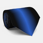 Zwart en blauw Stropdas (Opgerold)