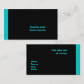 Zwart en blauw visitekaartje (Voorkant / Achterkant)